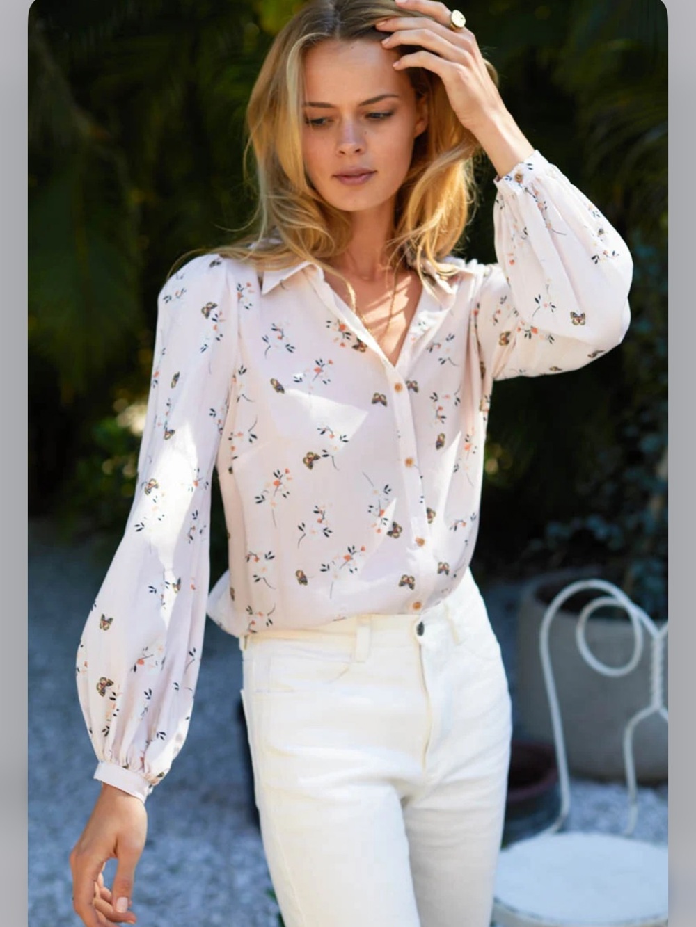 Emerson Fry Frankie Blouse - Butterflies Rosewater